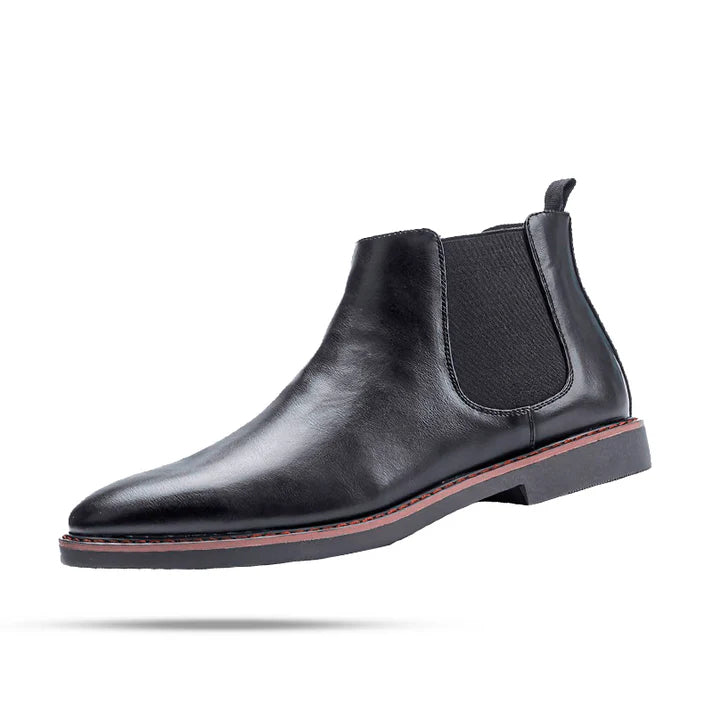 Bota Masculina Chelsea Montvani MV281 elegante, com couro premium e proteção térmica, perfeita para visuais masculinos no inverno.