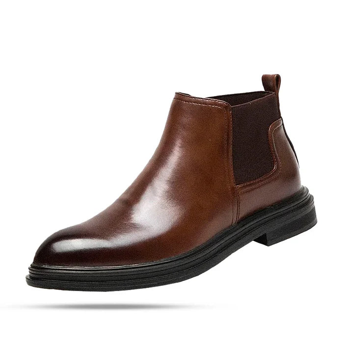 Bota Masculina Chelsea Montvani MV273 clássica, com couro premium e design moderno, perfeita para visuais masculinos casuais e formais.