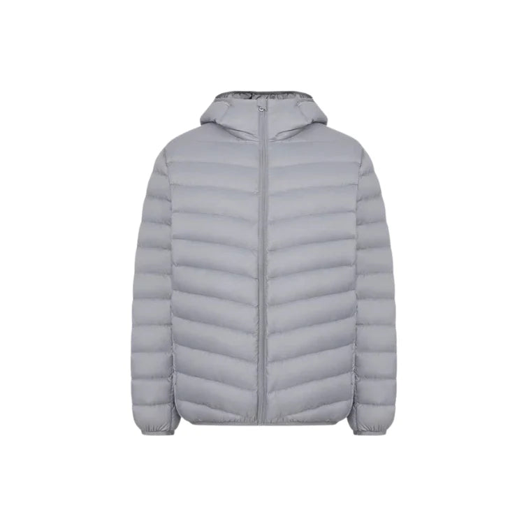 Jaqueta Puffer Montvani MV040 masculina, leve e resistente, com isolamento térmico, capuz ajustável e enchimento premium para conforto nos dias frios.