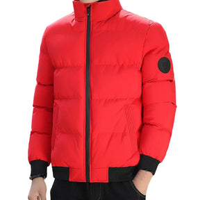 Jaqueta Puffer Masculina Montvani MV252, design acolchoado, isolamento térmico, fechamento em zíper e material leve para conforto e proteção.