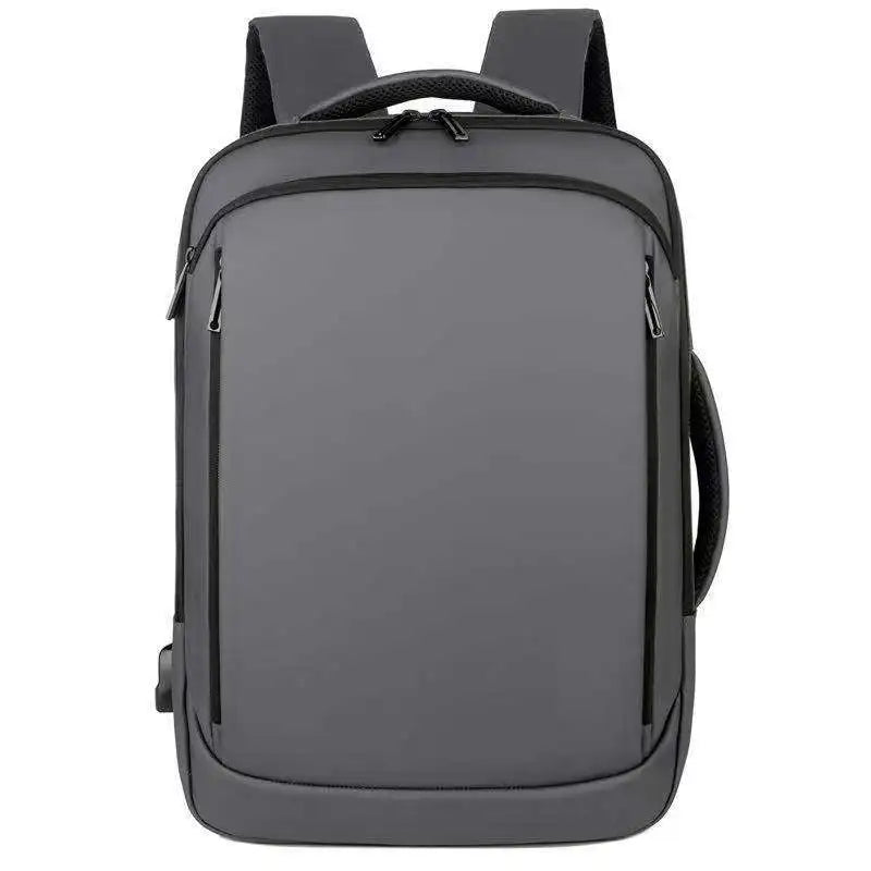 Mochila Executiva Montvani MV086 impermeável, com compartimento para notebook 15", porta USB e design sofisticado para trabalho e viagens.