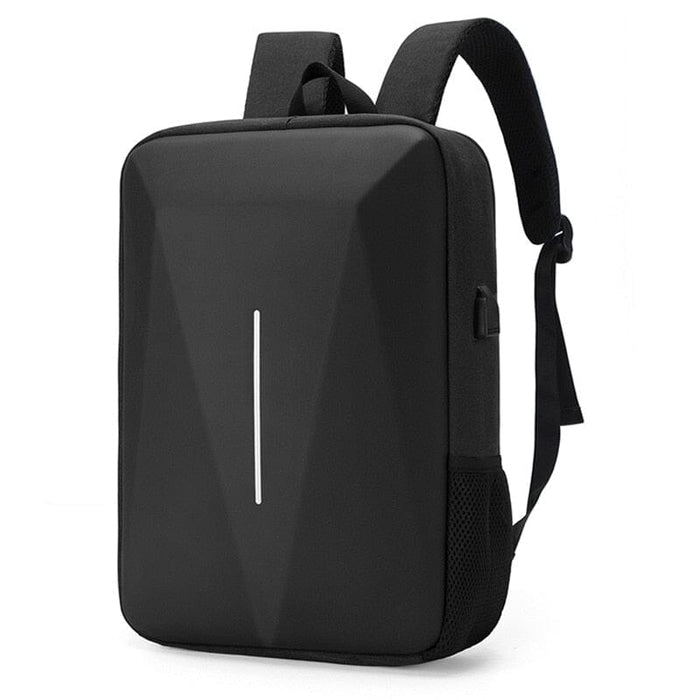 Mochila Executiva Montvani MV409 prática, com tecido impermeável e porta USB, ideal para notebook 15" em viagens ou trabalho com elegância.