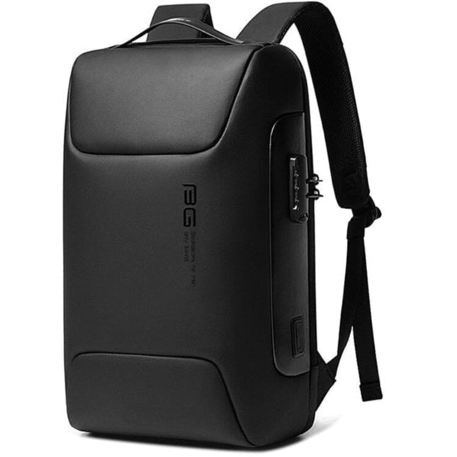 Mochila Executiva Montvani MV401 elegante, com tecido impermeável e porta USB, perfeita para notebook 15" em viagens ou trabalho com sofisticação.